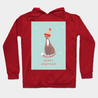 Happy New Year print Hoodie